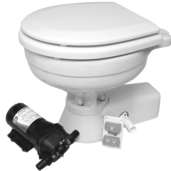 Jabsco „Quiet Flush“ normale elektrische Toilette 12 V Frischwasser