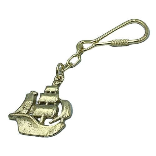 Schlüsselanhänger Segel Messing
