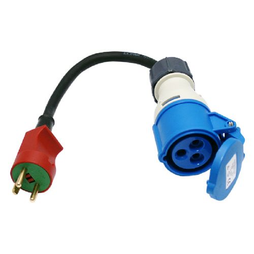 Adapterkabel 230V Landstrøm CEE Buchse / DK Stecker