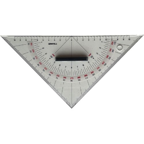Navigationsdreieck mit Griff Hypothenuse 250 mm