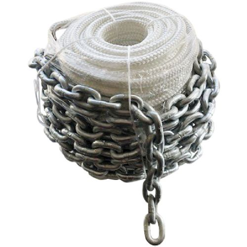 Ankerkæde 6 mm x 5 m isplejset 8 mm x 30 m flt. polyester