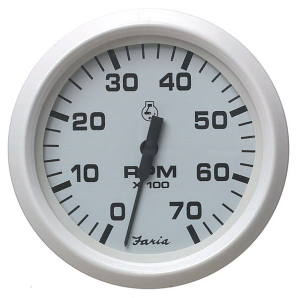 Faria tachometer 0-7000 ø 85 - dress white