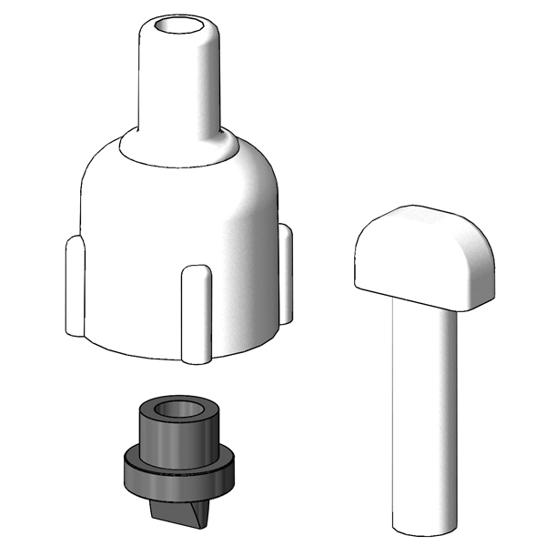 Trudesign Bolzen für Anti-Siphon inkl. Werkzeug weiß