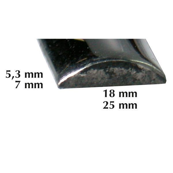 Kotflügelleiste RF 18mm halbrund, 3m