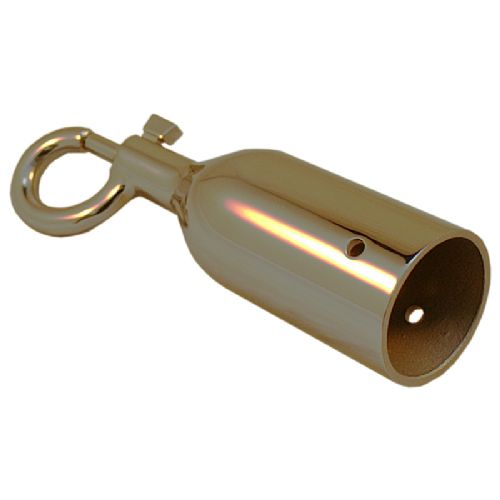Verchromter Haken mit Karabinerhaken 30 mm