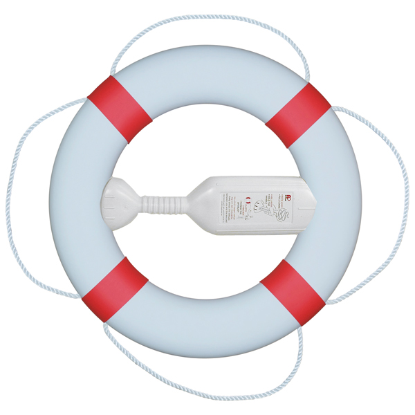 Lifebuoy white with red FP 380 with throwing line