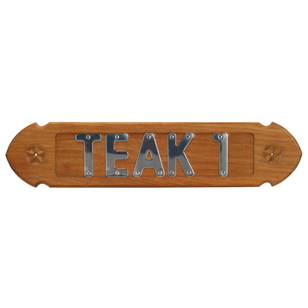 Roca name plate teak 51x11.4x1.1cm