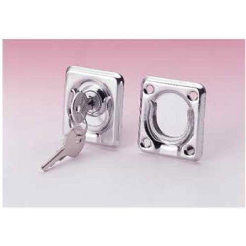 Door ring with lock 49 x 55 mm