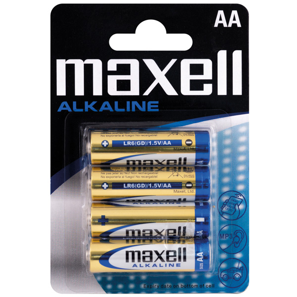 Maxell Alkaline AA/LR6 Batterien - 4 Stück