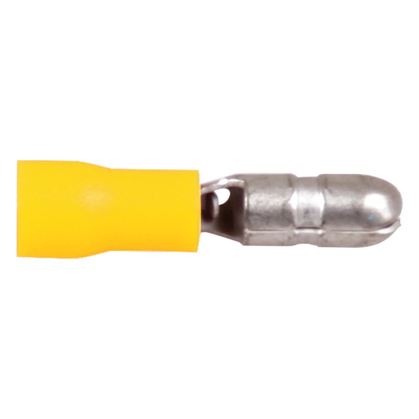 Steckerleiste rund gelb 5,0mm 10Stk