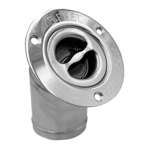 Dækspåfyldning rustfri Fuel vinklet 50 mm