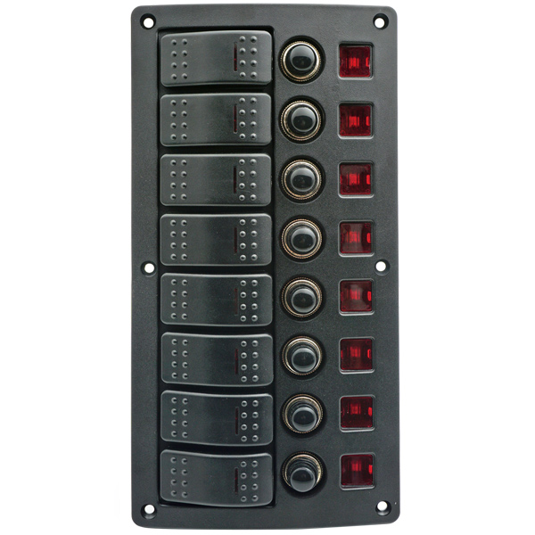 1852 electrical panel with automatic fuses 8 contacts