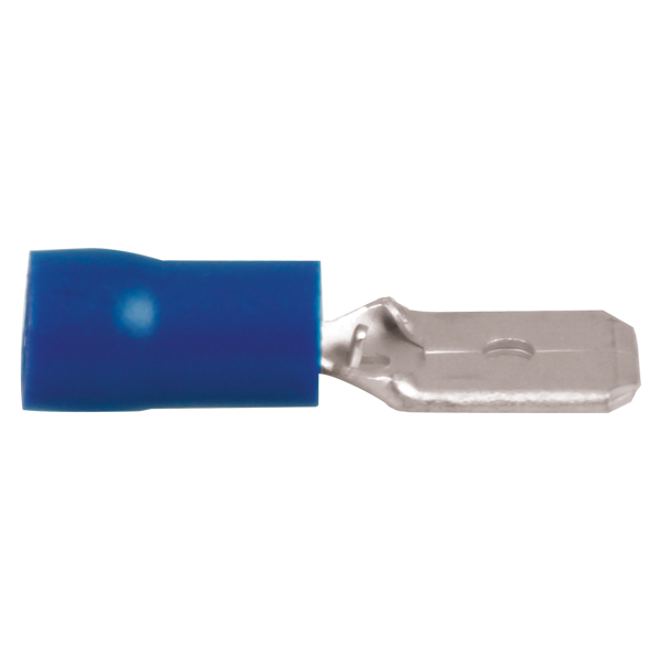 Flachstecker männlich blau 6,4x0,8mm-100