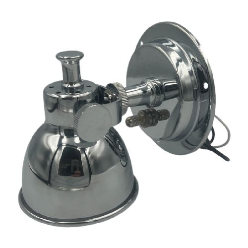 Deckenleuchte BA15D 15W 75 mm Messing verchromt