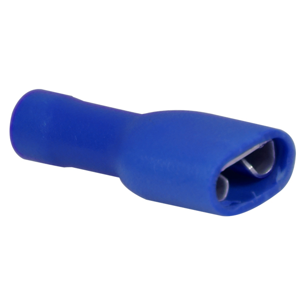 Flachstecker weiblich isoliert blau 6,4x0,8mm 10Stk