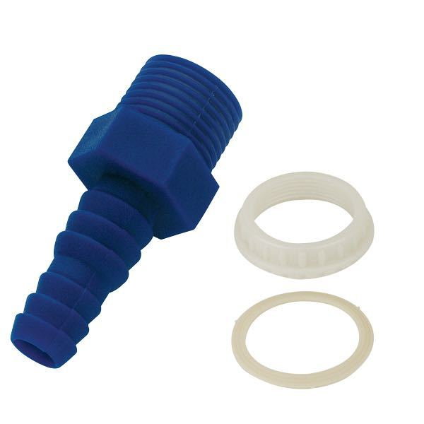 Hose nipple with nut 3/8" x 10 & 12mm