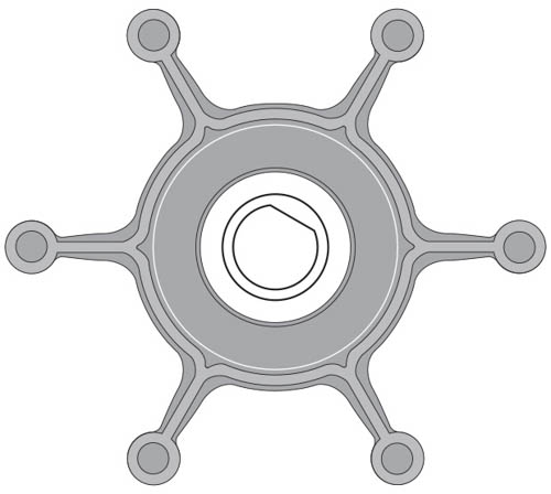 Johnson Impeller 09-824P-9 Ø50.8 mm