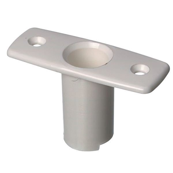 Oar fork holder for recessing 2" in plastic