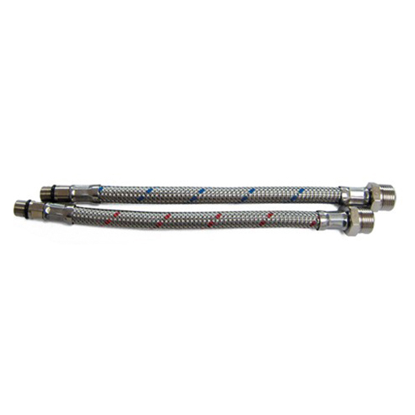 Flexschlauch blau, M10 Außengewinde - 3/8" Außengewinde