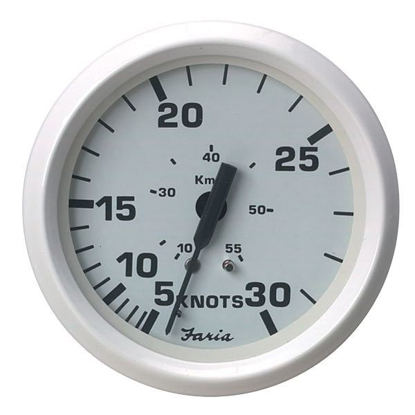Faria pressure log 30 knots ø 85 - spun silver