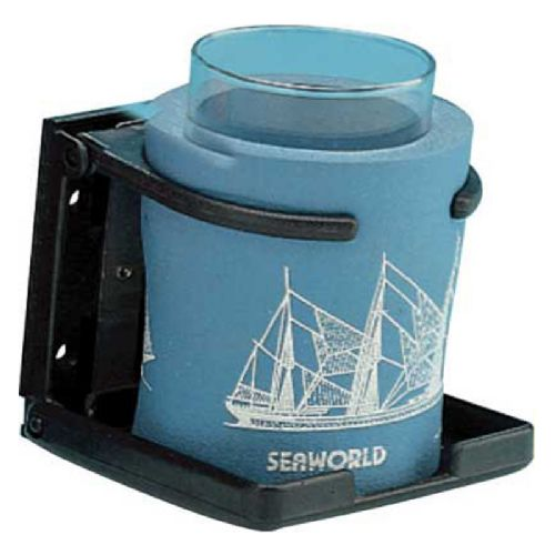 Seaworld Cup holder foldable adjustable black plastic