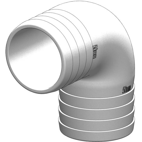 Trudesign Elbow 90° 50mm white
