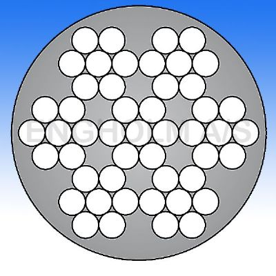 Wire galv 7x7 PVC skinned transp. Ø: 3.0/4.0 mm Breakage 559 kg