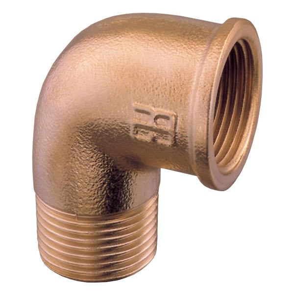 Guidi Biegung 90° rein/raus 1/2" Bronze
