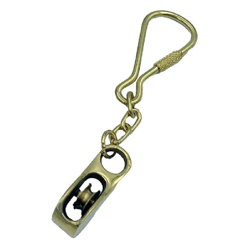 Schlüsselanhänger mit Messingblock