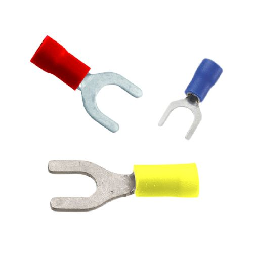 Fork cable lug Red 0.5-1.5 mm² Opening M5 10 pcs..