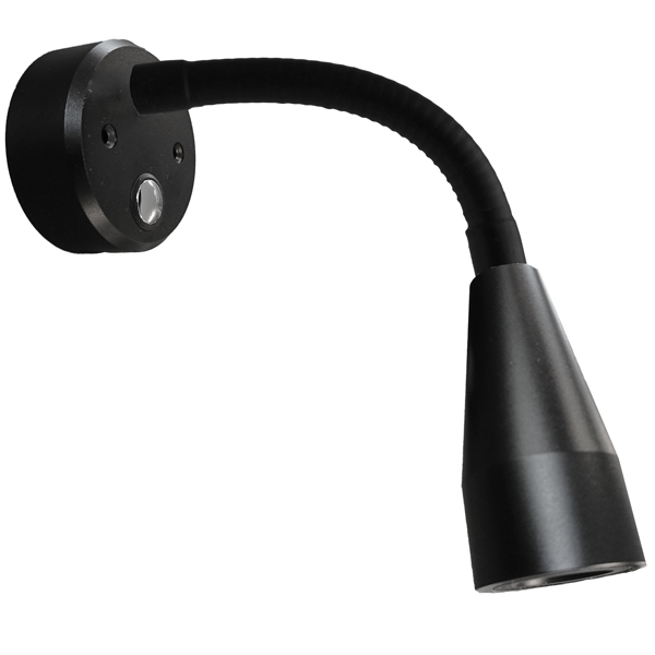 Casolux Mary Flex wall lamp flex mini alu. black 3000K 10-30v