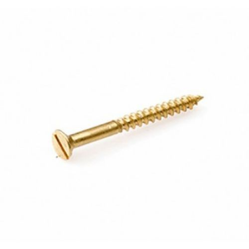 Holzschraube Messing Senkkopf 4x40 DIN 97 Gerader Schlitz Beutel à 4 Stück