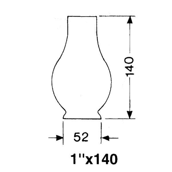 DHR Lamp Glass 1 x 140mm