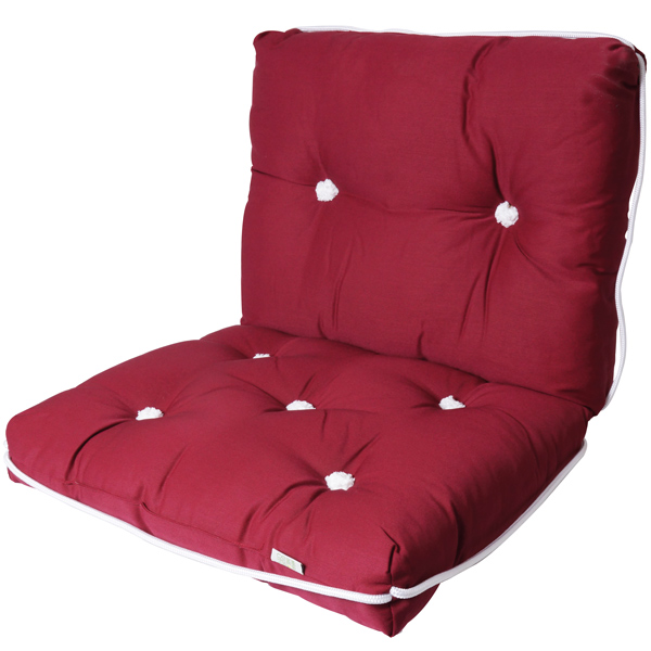 Kapok pillow double burgundy red