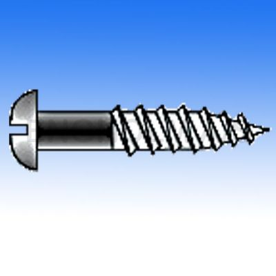 Holzschraube Rundkopf M6 x 30 DIN 96 A4 Gerader Schlitz Beutel à 4 Stück