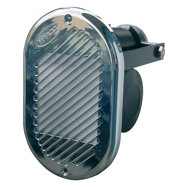 Electric horn 12V for installation, chrome-plated