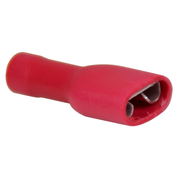Flachstecker isoliert rot 6,4x0,8mm - 100Stk