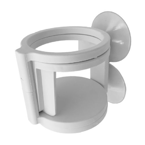 Faltbarer Getränkehalter mit Saugnapf, weiß