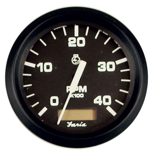 Faria tachometer/lcd. 0-4000 ø 85 - euro black