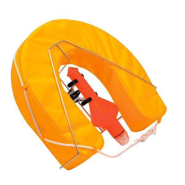 Hufeisen gelb mit Notlicht & RF-Halter