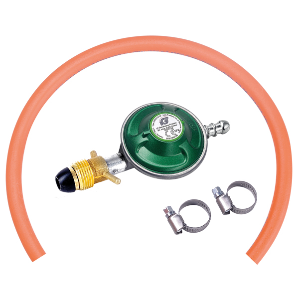 Gas regulator Sweden with pressure gauge & 2 meter hose Ø8mm