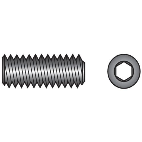 PinolSkrue m/flad spids M8 x 25 DIN 916 A4 Pose á 6 stk.