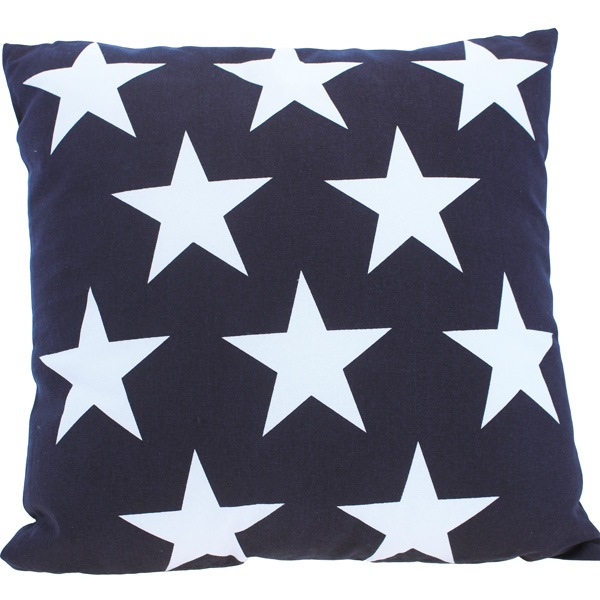 Kissen Modell Sterne marineblau 40cm 100% Baumwolle