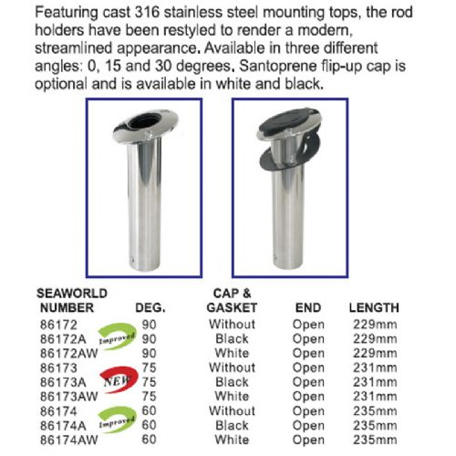 Fiskestangsholder rf med åben bund Uden låg Vinkel 90°