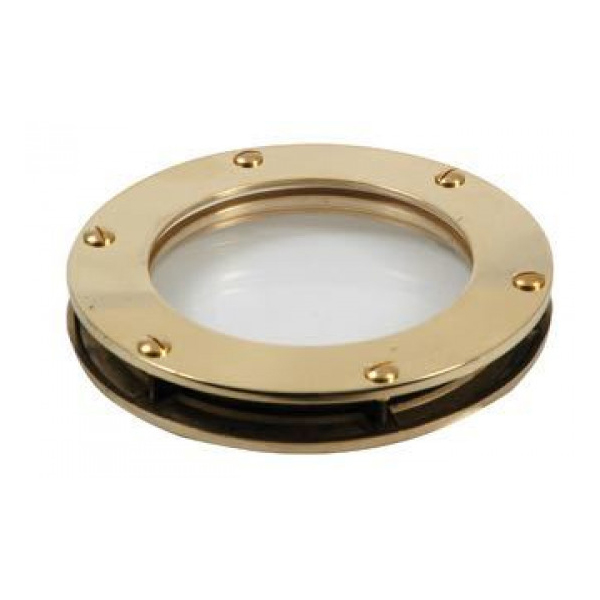 Bullauge 150mm Messing fest