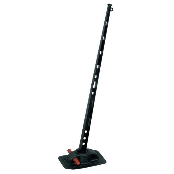 Fahnenhalter Kunststoff grau für PVC