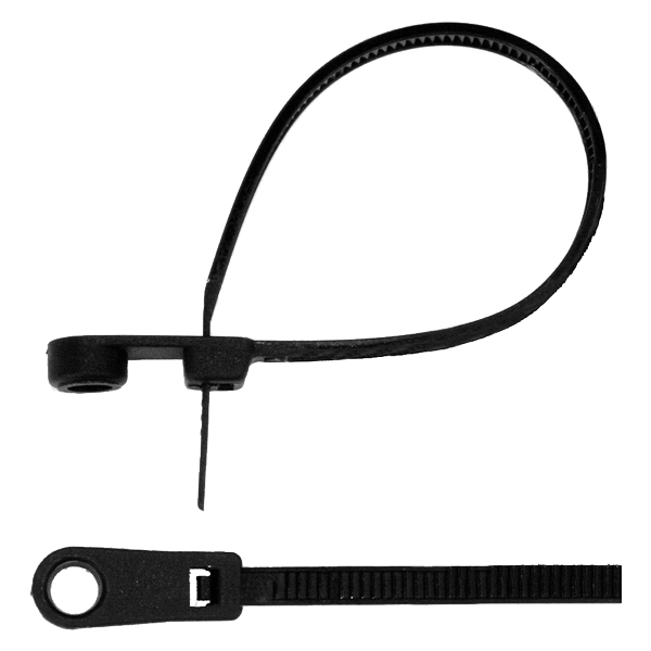 Strips black with hole 100 x 3.5mm-20pcs