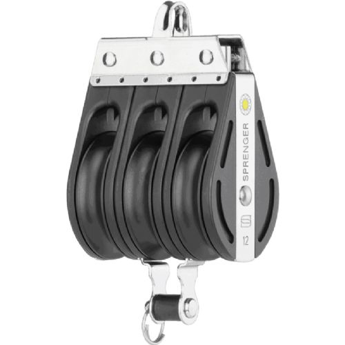 3-sk blok m/øje og hunsvot Ø:12mm 560kg 35655102*