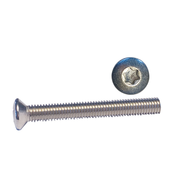 Maschinenschraube links Sternschlitz 6 x 30 A4 ISO 14584 10 Stück
