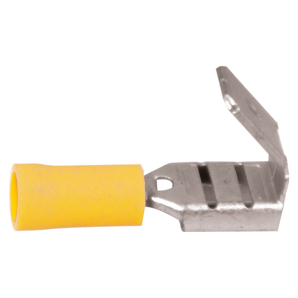 Flachsteckerverteiler gelb 6,4x0,8mm - 100Stk